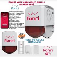 Fonri LB-01WF Kablosuz Akıllı Güvenlik Paketi  SMART ALARM KITI SIREN SISTEM+ PIR+MANYETİK KONTAK+UZAKTAN KUMANDA PLUS - 1